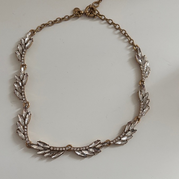 J. Crew Gold and Silver Leaf Necklace - Picture 2 of 3